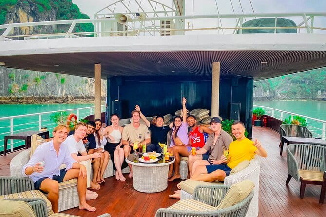 2 Days 1 Night The Catba Catamaran Paradise Cave Tour - The catamaran turns into an activity platform