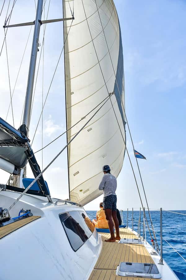3-hour Catamaran Adventure on the waters of Sal Island - Drinks, snacks, and the human touch