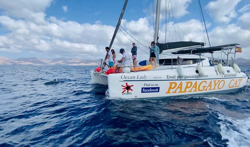 4h Shared Catamaran sailing to Papagayo Beaches (12pers max) - Swimming, snorkeling, kayaking, and paddle boarding