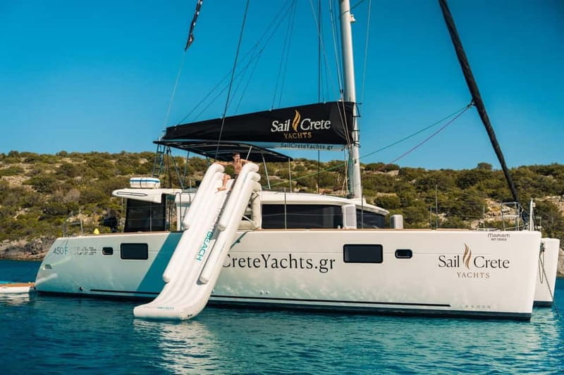 Agios Nikolaos: Sailing Trip Catamaran Lunch and Water Toys - Spinalonga gives you history from the water