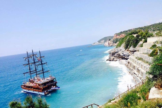 Alanya Catamaran Boat Tour with Sunbathing Swimming & Snorkelling - Five hours around Alanya’s most famous coastline
