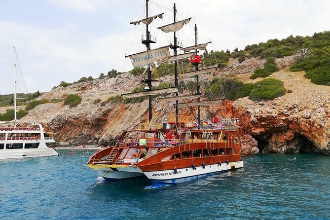 Alanya Catamaran Boat with Swimming and Snorkelling Activity - Swimming near Cleopatra Beach and beyond