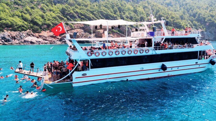 Alanya White Pearl Catamaran Cruise – Scenic Views & Swim - Seeing four caves without going inside