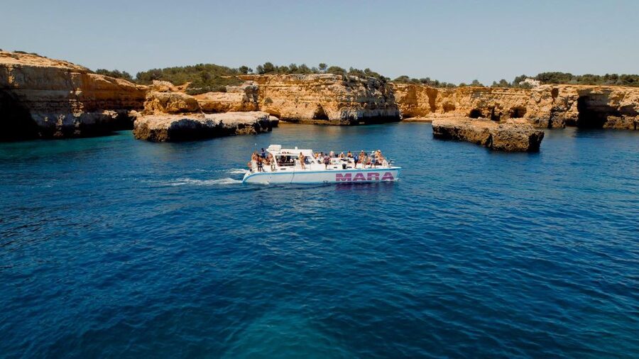 Albufeira: Caves and Coastline Catamaran Cruise to Benagil - Praia da Marinha and the Benagil coast