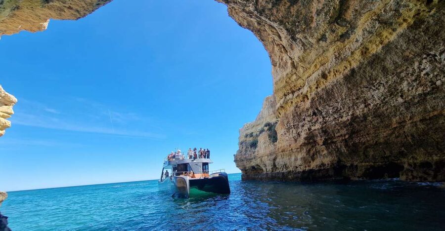 Albufeira: Coastline and Benagil Caves Tour by Catamaran - Galé, Salgados, and the longer coastal run