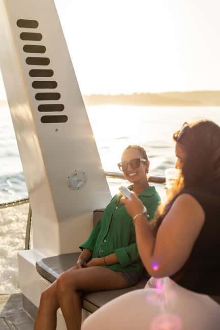 Algarve: Catamaran Sunset Tour with DJ or Live Guitarist - The swim stop, with the right expectations