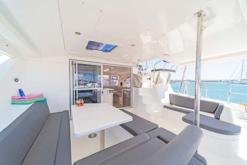 Athens: Half-Day Sunset Catamaran Cruise with Meal & Drinks - Lunch from the small galley