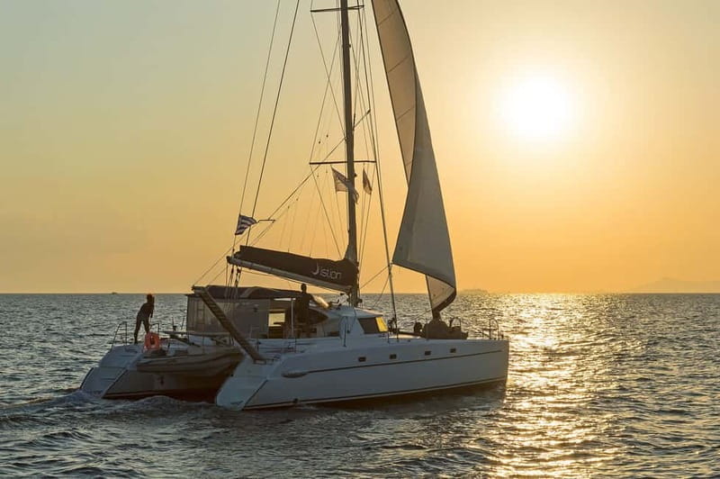 Athens: Half-Day Sunset Catamaran Cruise with Meal & Drinks - The first sail along the Athenian Riviera