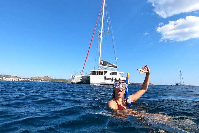 Athens Private Full day Catamaran cruise with meal & drinks - A second bay at Vagia