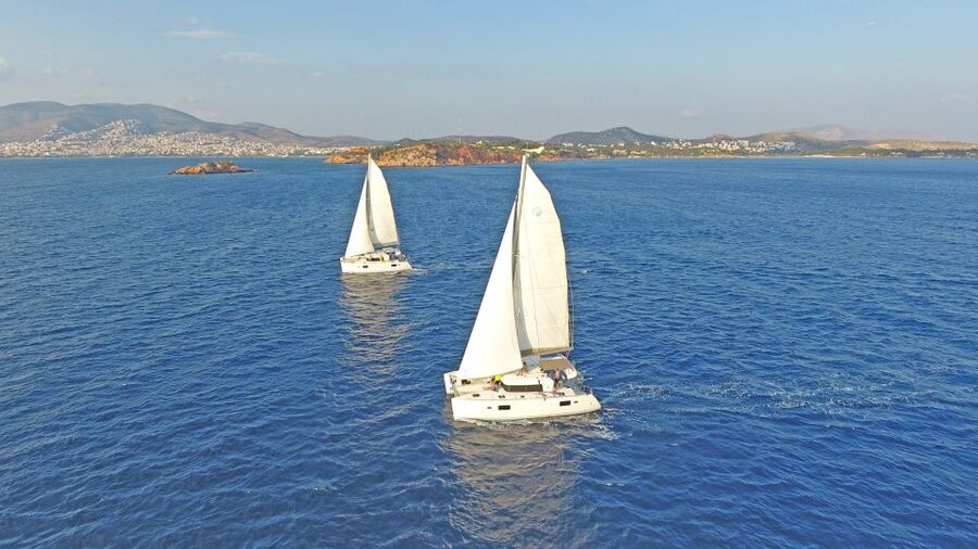 Athens: Riviera Catamaran Cruise with Meal and Drinks - Voula brings the first swim stop