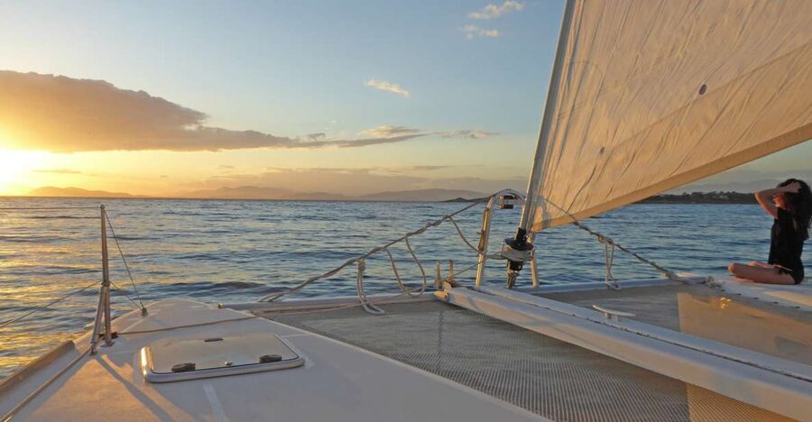Athens Riviera: Half-Day Private Catamaran Cruise - Setting sail from Alimos Marina