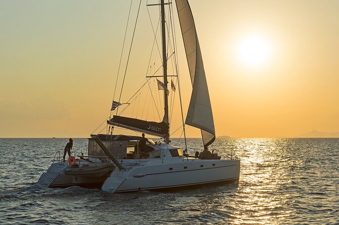 Athens Semi Private Sunset Catamaran Cruise with meal & drinks - What the small group changes
