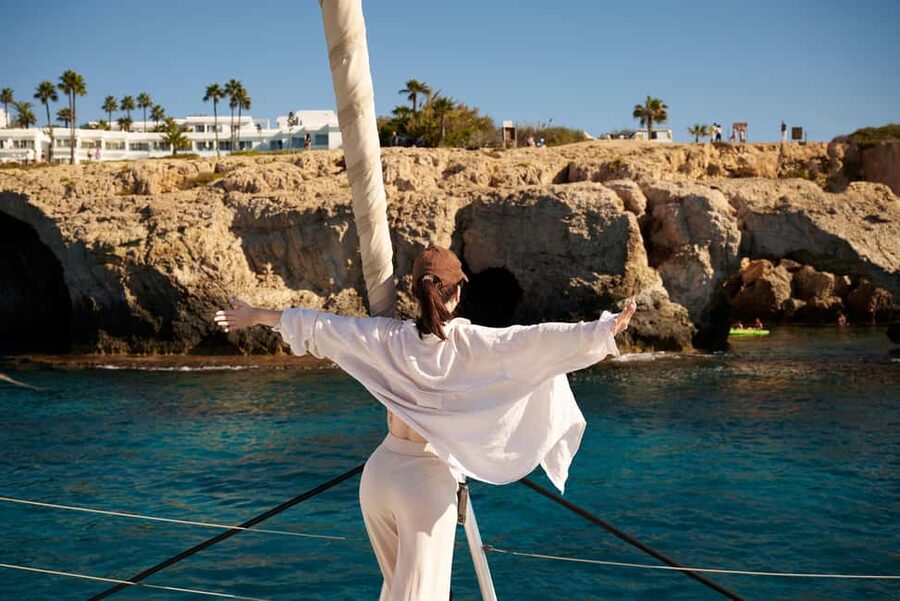 Ayia Napa: Luxury Catamaran Cruise with Lunch & Drinks - Lunch prepared aboard the catamaran