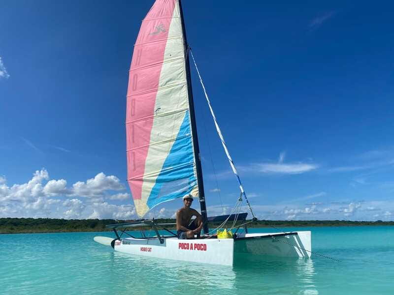 Bacalar: Sail Away with a Hobie Cat Catamaran - Margaritas, guiding and the small-group feel