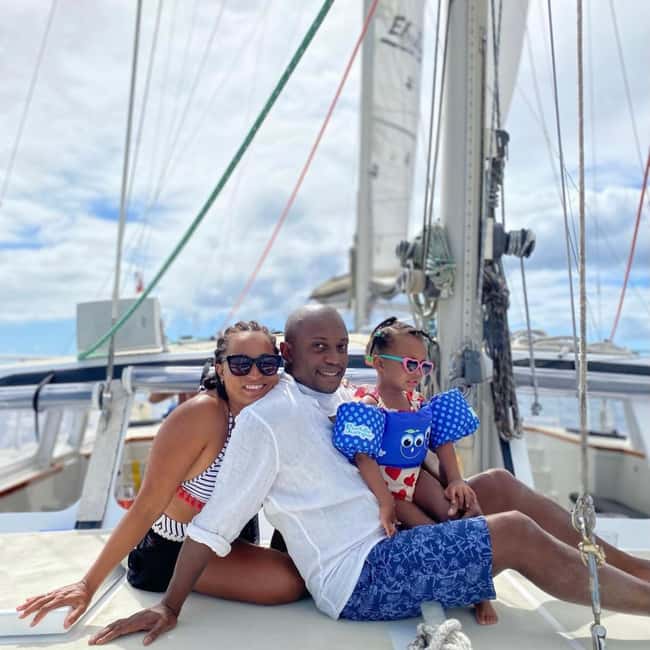 Barbados: Catamaran Tour with Snorkeling and Lunch - The first water stop, warm-up time in the sea