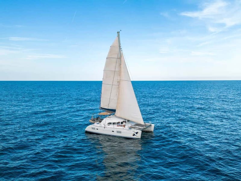 Barcelona: Catamaran Cruise w/ Sailing, Wine, & Tapa - Sailing Barcelona from Port Vell