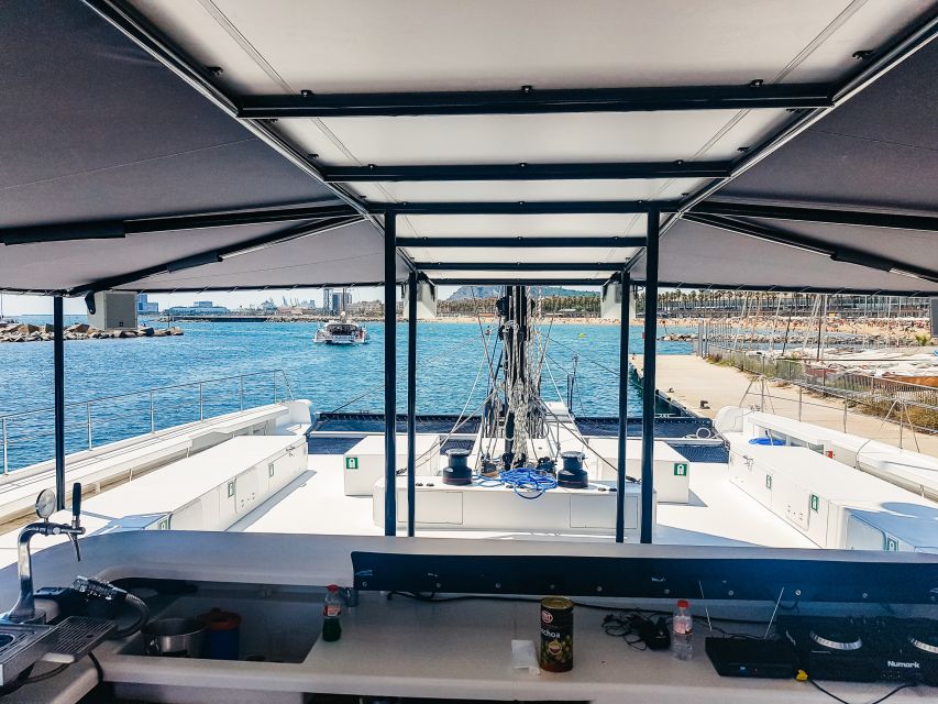 Barcelona: Catamaran Party Cruise with BBQ Meal - Badalona Swimming Stop: Fun, Short, and Weather Dependent