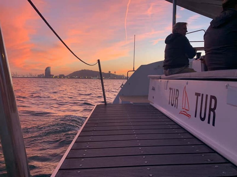 Barcelona: Luxury Catamaran Sunset Cruise - The swim stop is a bonus, not a promise