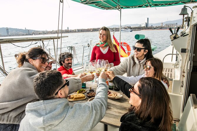 Barcelona Private Catamaran, Snacks and Cava, Sunset Option - The Barcelona skyline from offshore