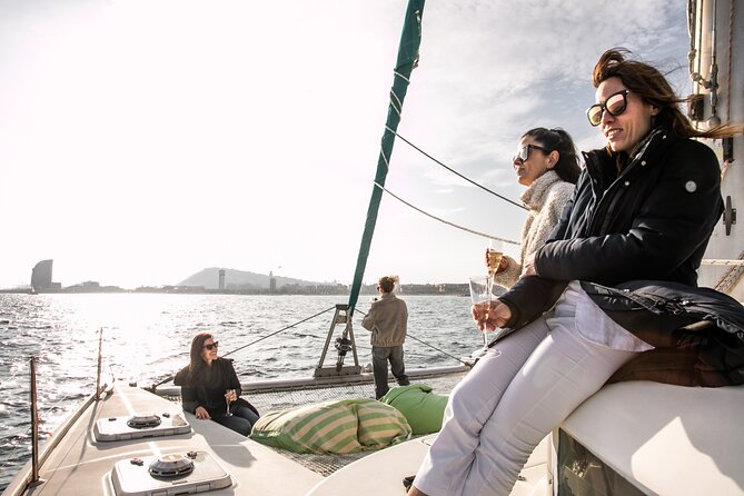 Barcelona Private Catamaran, Snacks and Cava, Sunset Option - Marina Vela: a practical start in Port Vell
