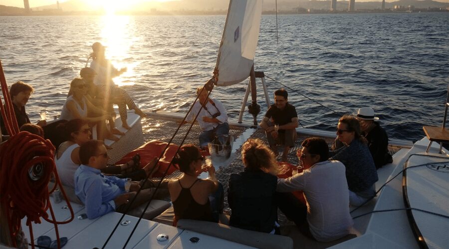 Barcelona: Shared cruise on a catamaran Drink+Local Tapa - Starting at Port Olímpic, Barcelona’s Olympic marina