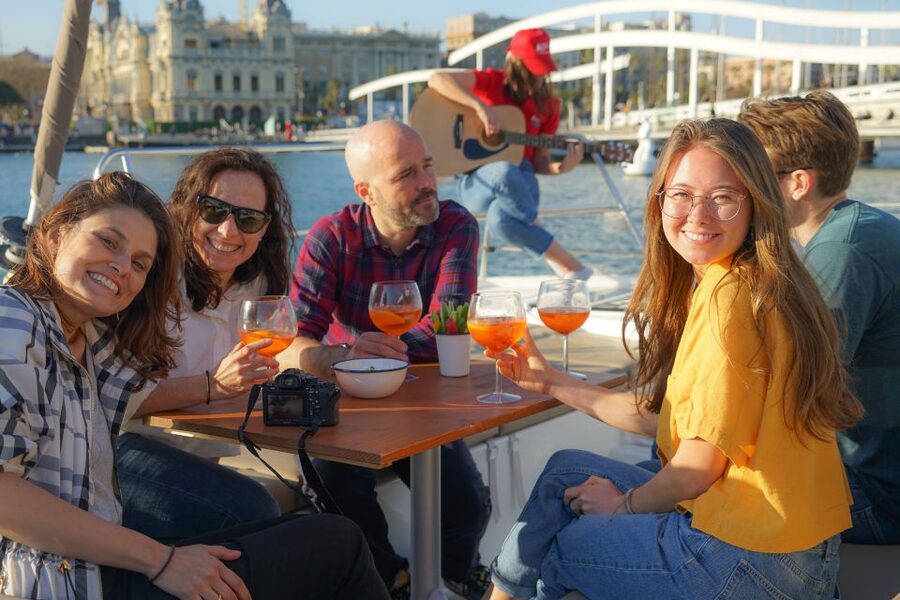Barcelona: Sunset Catamaran Experience w/ optional Dinner - What happens during the two-hour cruise