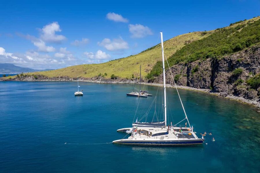 Basseterre: St. Kitts and Nevis Catamaran Tour with Lunch - A secluded cove for swimming and snorkeling