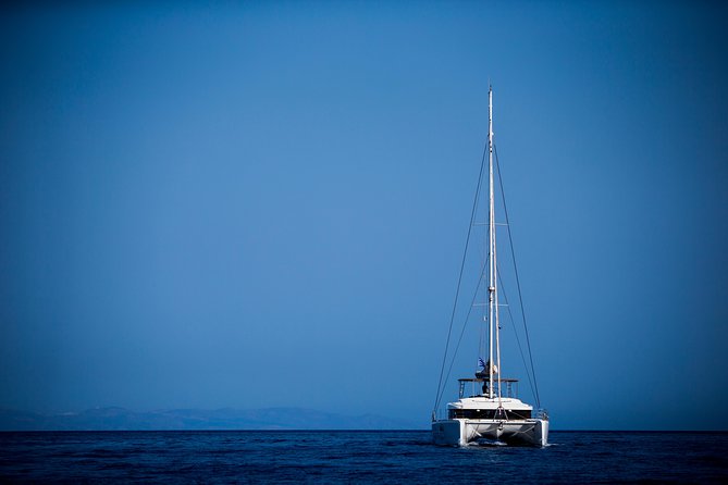 Beautiful Day Catamaran Caldera Cruise incl. Meal & Drinks - Starting at Ammoudi Bay