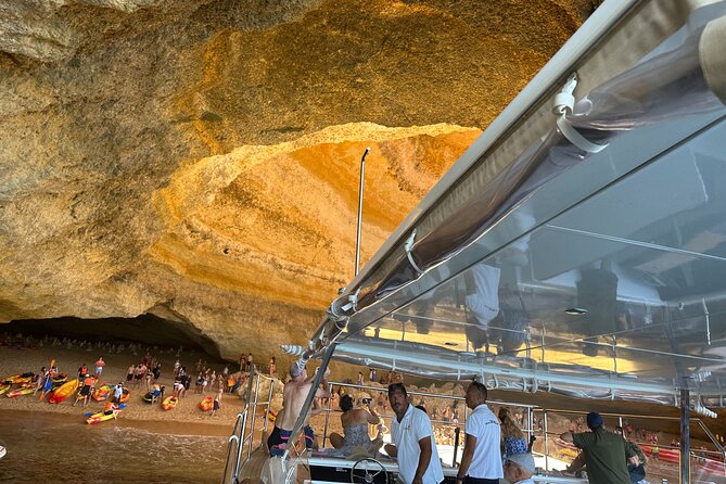 Benagil Caves & Coast from Portimão on an Eco-Friendly Catamaran - Ponta do Altar Lighthouse and the harbor entrance