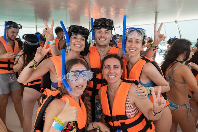 Best Catamaran Isla Mujeres tour with Open bar, lunch, snorkel - One hour in downtown Isla Mujeres