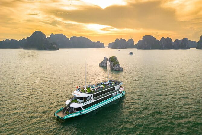 Best Selling Catamaran Cruise Premium Day Trip Explore Halong Bay - Cooking class, Jacuzzi, and sunset time