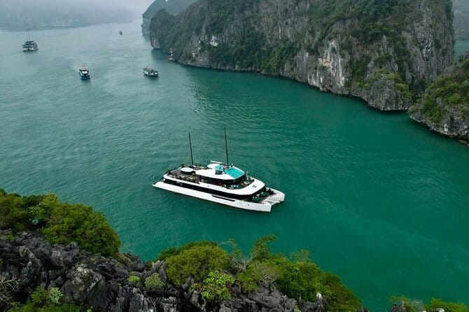 Best Selling Catamaran Cruise Premium Day Trip Explore Halong Bay - The Hanoi pickup and three-hour road journey