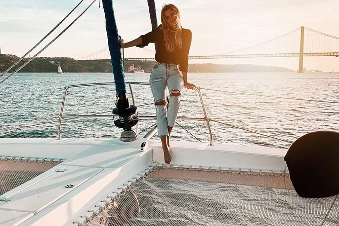 Boat Rental on a Luxurious Catamaran in Lisbon - A private view of Lisbon from the Tagus