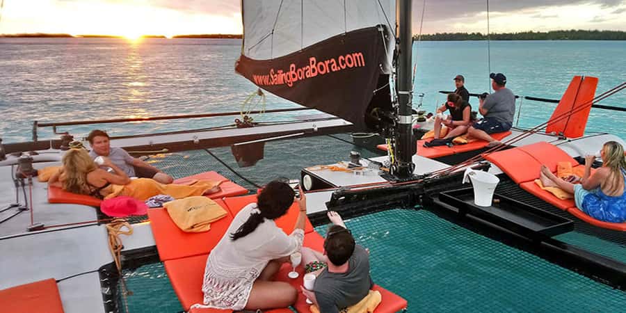 Bora Bora: Sunset Catamaran Cruise with Snacks and Drinks - What you see around Bora Bora