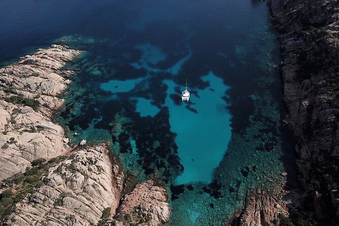 By Catamaran to the La Maddalena Archipelago from Poltu Quatu - Leaving Poltu Quatu for the La Maddalena islands