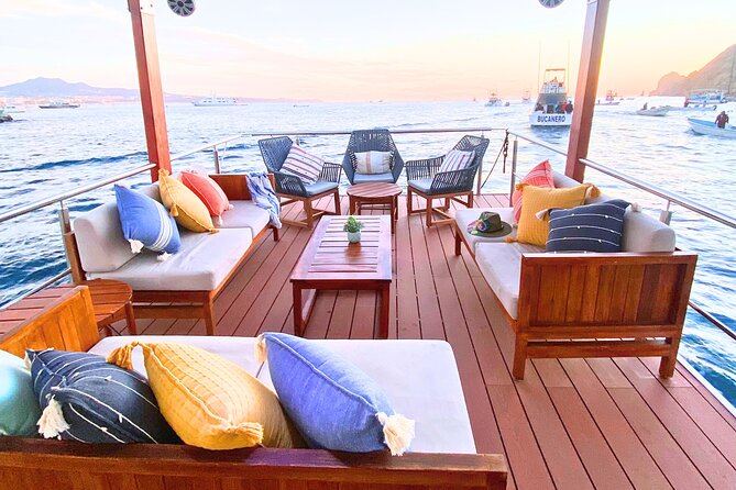 Cabo Private Catamaran: Chill Experience with Sup and Float Mat - Passing Medano Beach before anchoring