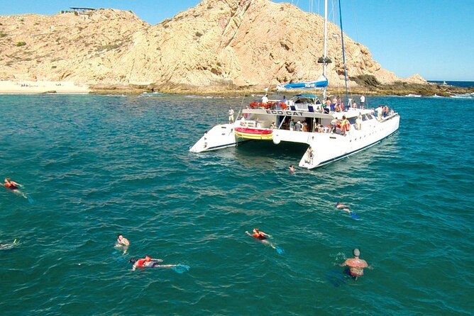 Cabo San Lucas Catamaran Cruise: Snorkel or Sunset Adventure - Lover’s Beach and El Arco from the sea