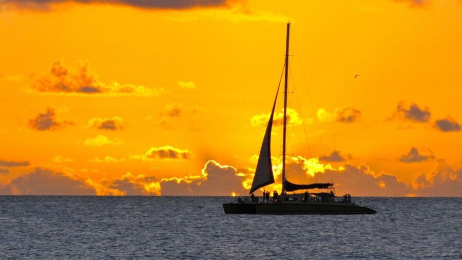 Cambrils: Costa Dorada Sunset Catamaran Cruise with Drinks - The swimming stop adds more than a photo break