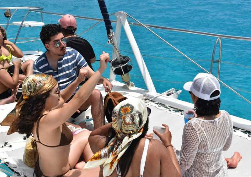 Cancun: Isla Mujeres Only Adults Catamaran, drinks & snorkel - Setting sail from Playa Langosta