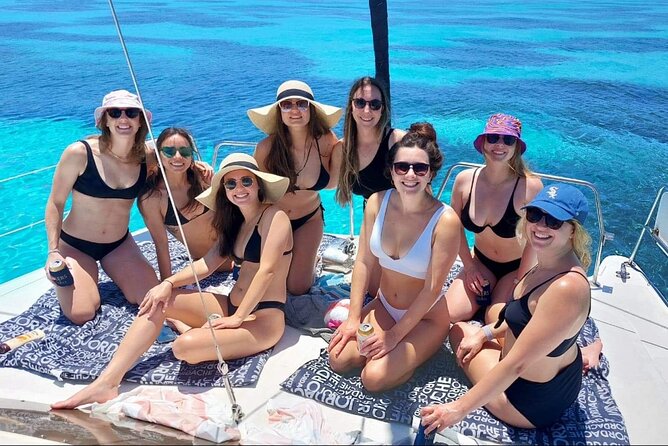 Cancun to Isla Mujeres Private Catamaran Cruising Snorkeling Fun! - Sailing toward Isla Mujeres with an open bar