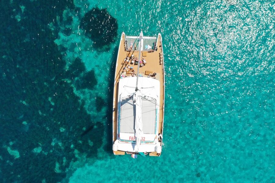 Cannes: Half-Day Catamaran Cruise - Boarding the modern catamaran at Sainte-Marguerite