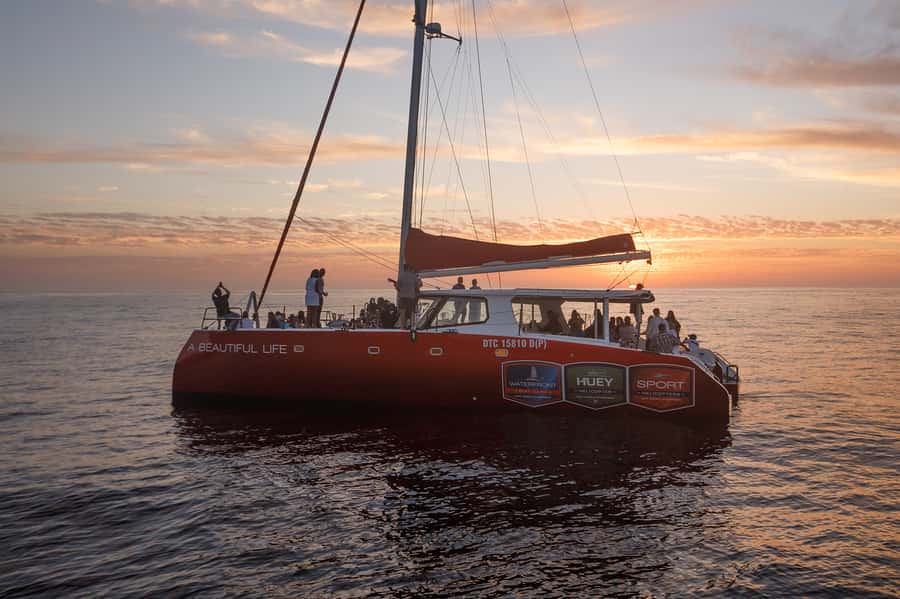 Cape Town: Catamaran Champagne Sunset Cruise - Champagne, music, and the open deck