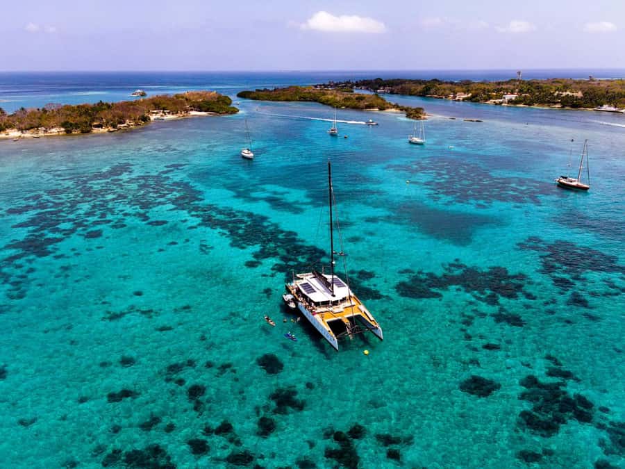 Cartagena: Rosario Islands Catamaran with Lunch and Snorkel - Two stops for swimming and snorkeling