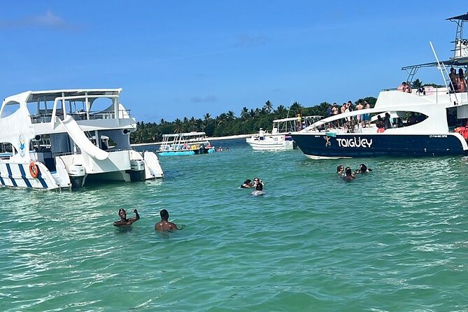 Catamaran and Snorkeling Party with Drink Included in Punta Cana - The natural pool is where the party begins