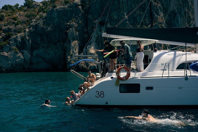 Catamaran Cruise in Nafplio | with Local Treats - Leaving Nafplio with Bourtzi in view