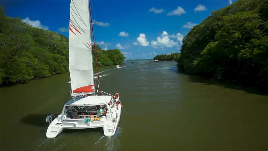 Catamaran cruise to Ile aux Cerfs from Pointe Jerome - Snorkeling in the largest lagoon