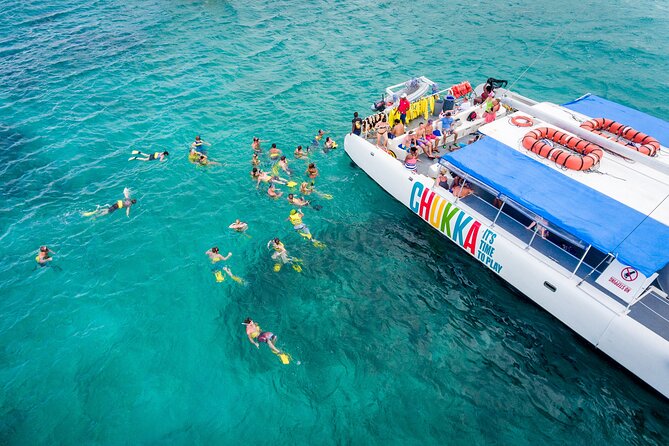 Catamaran Cruise with Snorkeling and Dunn's River Falls - Snorkeling over the Caribbean reef