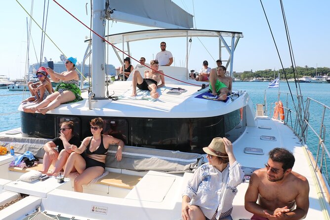 Catamaran Cruises Rhodes - 6 Hours Day Cruise ALL INCLUSIVE - Snorkeling, swimming, and practical comfort