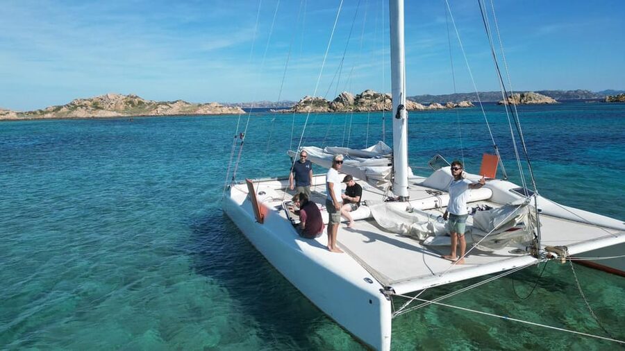 Catamaran: Day trips in La Maddalena's Archipelago - Leaving Palau aboard Scatto