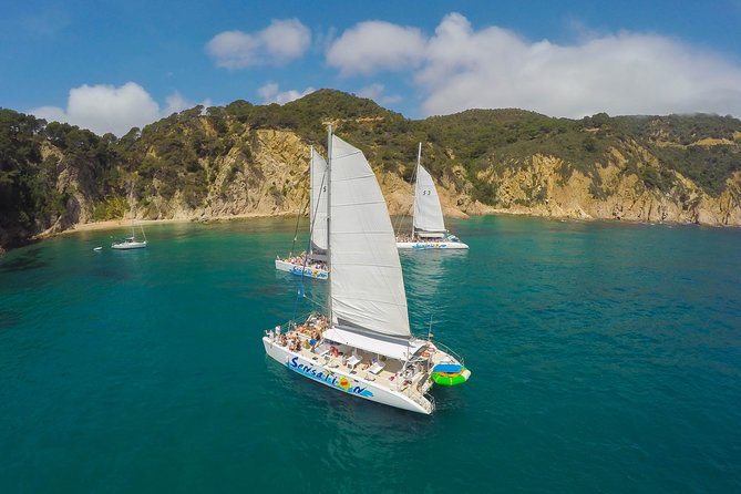 Catamaran ride -Costa Brava with barbecue and drinks. Familiar. - Sailing past Sa Caleta and the Costa Brava coves
